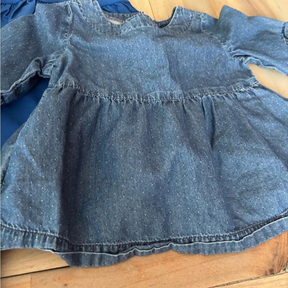 Floral Denim Romper and Blue Dresses Set - Picture 4 of 5